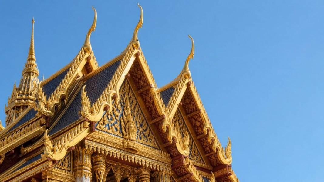 คำราชาศัพท์สำคัญอย่างไรต่อภาษาไทย พร้อมตารางหมวดร่างกายและกริยา หนังสือเรียนภาษาไทยเปิดอยู่บนโต๊ะ แสดงตารางคำราชาศัพท์หมวดร่างกายเทียบกับคำสามัญ วางคู่กับสมุดจดและดินสอของนักเรียน