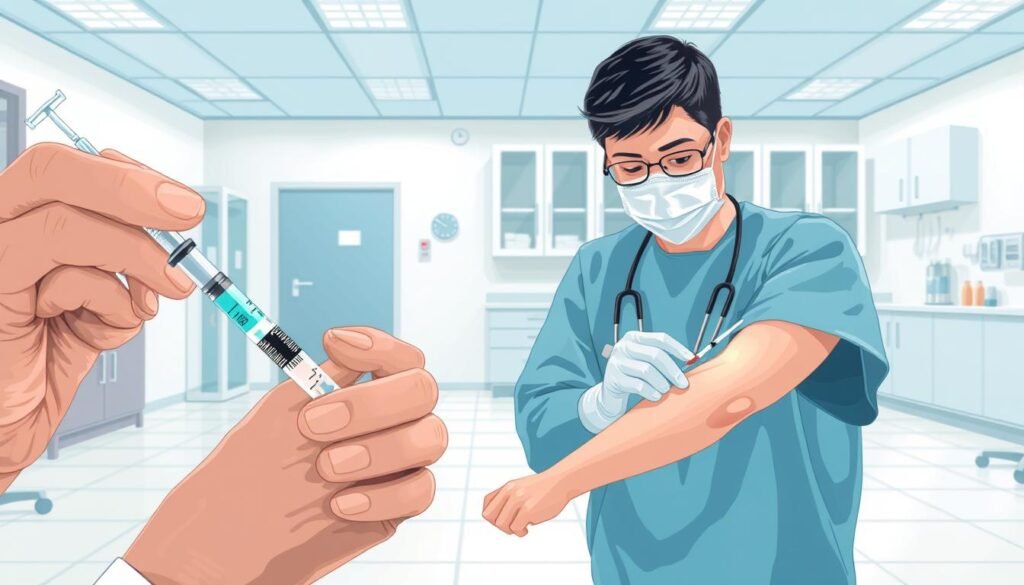 ขั้นตอนฉีดวัคซีนพิษสุนัขบ้า ขั้นตอนฉีดวัคซีนพิษสุนัขบ้า