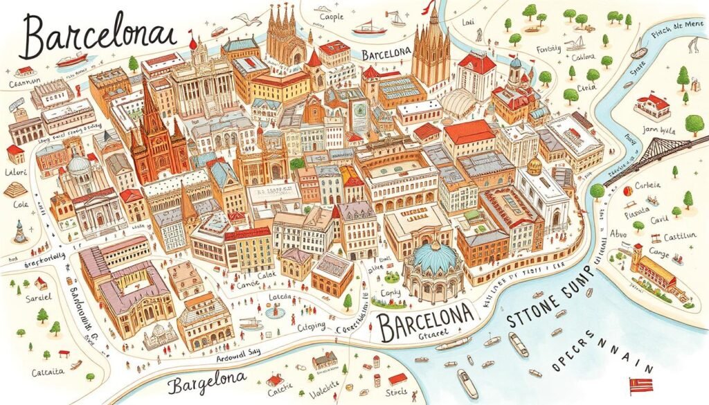 แผนที่ท่องเที่ยวบาร์เซโลน่า แผนที่ท่องเที่ยวบาร์เซโลน่า