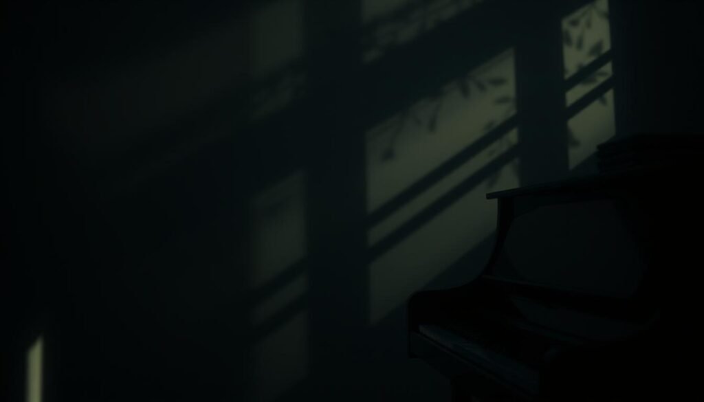 A dimly lit room, filled with the melancholic atmosphere of a piano's haunting melodies. Shadows dance across the walls, as the player's fingers glide gracefully over the keys, interpreting the profound lyrics with soulful expression. The scene is bathed in a warm, muted light, creating a sense of introspection and emotional depth. The viewer is drawn into the intimate moment, encouraged to ponder the profound meaning behind the song's words and the artist's personal interpretation. The image conveys the essence of "วิเคราะห์เนื้อเพลงและการตีความความหมายลึกซึ้ง", inviting the viewer to delve into the emotional and intellectual layers of the music. A dimly lit room, filled with the melancholic atmosphere of a piano's haunting melodies. Shadows dance across the walls, as the player's fingers glide gracefully over the keys, interpreting the profound lyrics with soulful expression. The scene is bathed in a warm, muted light, creating a sense of introspection and emotional depth. The viewer is drawn into the intimate moment, encouraged to ponder the profound meaning behind the song's words and the artist's personal interpretation. The image conveys the essence of "วิเคราะห์เนื้อเพลงและการตีความความหมายลึกซึ้ง", inviting the viewer to delve into the emotional and intellectual layers of the music.