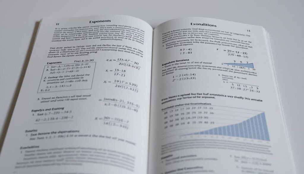 A modern document displaying intricate mathematical calculations involving exponents, conveying a sense of sophistication and technical prowess. The page features clean, well-organized layouts with elegant typography, precise formulas, and data visualizations that seamlessly integrate the concept of exponents. Soft, diffused lighting creates a professional, academic atmosphere, while the composition balances attention-grabbing elements with a visually pleasing, harmonious layout. The overall impression should inspire confidence in the reader's understanding of the practical applications of exponents in calculations and statistics. A modern document displaying intricate mathematical calculations involving exponents, conveying a sense of sophistication and technical prowess. The page features clean, well-organized layouts with elegant typography, precise formulas, and data visualizations that seamlessly integrate the concept of exponents. Soft, diffused lighting creates a professional, academic atmosphere, while the composition balances attention-grabbing elements with a visually pleasing, harmonious layout. The overall impression should inspire confidence in the reader's understanding of the practical applications of exponents in calculations and statistics.