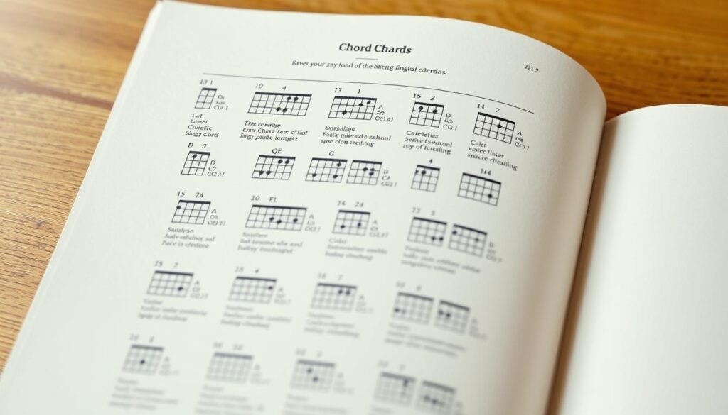 A clean, organized page with a guitar chord chart, displaying a range of chords and their fingerings. The page is well-lit, with a soft, warm lighting creating a cozy, inviting atmosphere. The chord chart is the focal point, with a clear, legible layout and a neutral background that allows the information to stand out. The page is slightly aged, with a subtle texture and a slightly worn appearance, conveying a sense of authenticity and reference material. The overall composition is balanced, with a sense of harmony and attention to detail, reflecting the complexity and nuance of the article's subject matter. A clean, organized page with a guitar chord chart, displaying a range of chords and their fingerings. The page is well-lit, with a soft, warm lighting creating a cozy, inviting atmosphere. The chord chart is the focal point, with a clear, legible layout and a neutral background that allows the information to stand out. The page is slightly aged, with a subtle texture and a slightly worn appearance, conveying a sense of authenticity and reference material. The overall composition is balanced, with a sense of harmony and attention to detail, reflecting the complexity and nuance of the article's subject matter.