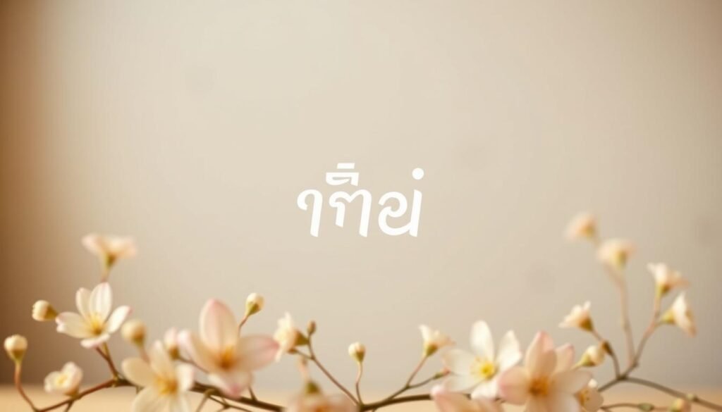 A serene and minimalist illustration of Thai baby boy's nickname ideas. In the foreground, a delicate floral arrangement in pastel colors frames the central focus - a hand-lettered Thai script that reads "เคล็ดลับตั้งชื่อเล่น". The middle ground features a softly blurred background with subtle Thai design motifs, evoking a sense of cultural heritage. The lighting is warm and diffused, creating a cozy, inviting atmosphere. The composition is balanced and symmetrical, with a clean, elegant aesthetic. The overall mood is one of thoughtfulness, inspiration, and the celebration of Thai naming traditions. A serene and minimalist illustration of Thai baby boy's nickname ideas. In the foreground, a delicate floral arrangement in pastel colors frames the central focus - a hand-lettered Thai script that reads "เคล็ดลับตั้งชื่อเล่น". The middle ground features a softly blurred background with subtle Thai design motifs, evoking a sense of cultural heritage. The lighting is warm and diffused, creating a cozy, inviting atmosphere. The composition is balanced and symmetrical, with a clean, elegant aesthetic. The overall mood is one of thoughtfulness, inspiration, and the celebration of Thai naming traditions.