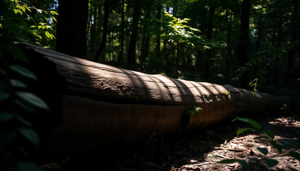 A tranquil log resting on a serene forest floor, partially obscured by lush greenery. Dappled sunlight filters through the canopy, casting warm, soft shadows across the weathered wooden surface. The log, gently worn by time and the elements, exudes a sense of natural history and quiet contemplation. Moss and ferns cling to its sides, adding a touch of organic texture. The overall scene evokes a peaceful, introspective atmosphere, inviting the viewer to pause and reflect on the passage of time and the beauty of the natural world. A tranquil log resting on a serene forest floor, partially obscured by lush greenery. Dappled sunlight filters through the canopy, casting warm, soft shadows across the weathered wooden surface. The log, gently worn by time and the elements, exudes a sense of natural history and quiet contemplation. Moss and ferns cling to its sides, adding a touch of organic texture. The overall scene evokes a peaceful, introspective atmosphere, inviting the viewer to pause and reflect on the passage of time and the beauty of the natural world.