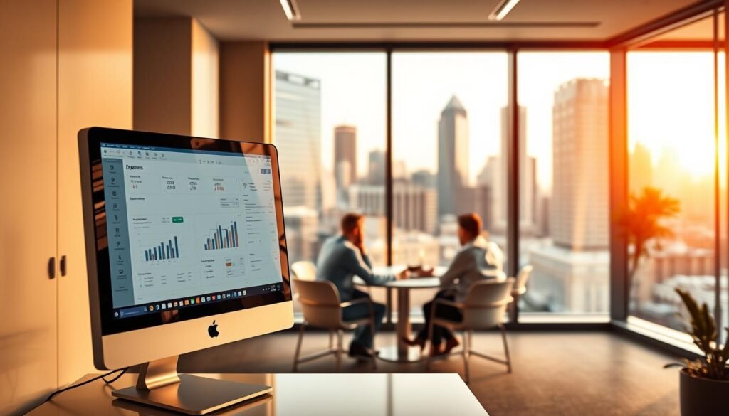 A modern, sleek office interior with a large window overlooking a bustling city skyline. In the foreground, a state-of-the-art computer workstation displays a new Microsoft Dynamics interface, its clean lines and intuitive layout hinting at the powerful business management capabilities it offers. The middle ground features a team of professionals collaborating around a meeting table, deep in discussion as they plan their VAT strategy and Dynamics NAV upgrade. Warm, focused lighting accentuates the scene, creating a sense of productivity and innovation. The overall atmosphere conveys a blend of technological sophistication and strategic planning, reflecting the best practices for managing VAT information and optimizing business systems. A modern, sleek office interior with a large window overlooking a bustling city skyline. In the foreground, a state-of-the-art computer workstation displays a new Microsoft Dynamics interface, its clean lines and intuitive layout hinting at the powerful business management capabilities it offers. The middle ground features a team of professionals collaborating around a meeting table, deep in discussion as they plan their VAT strategy and Dynamics NAV upgrade. Warm, focused lighting accentuates the scene, creating a sense of productivity and innovation. The overall atmosphere conveys a blend of technological sophistication and strategic planning, reflecting the best practices for managing VAT information and optimizing business systems.